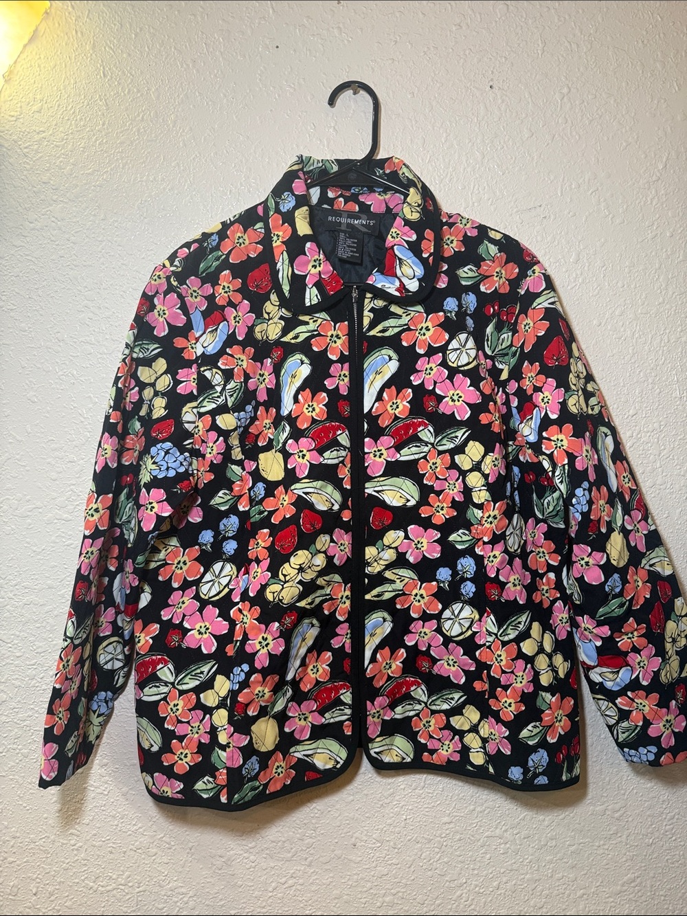 Floral blazer light weight has no pockets